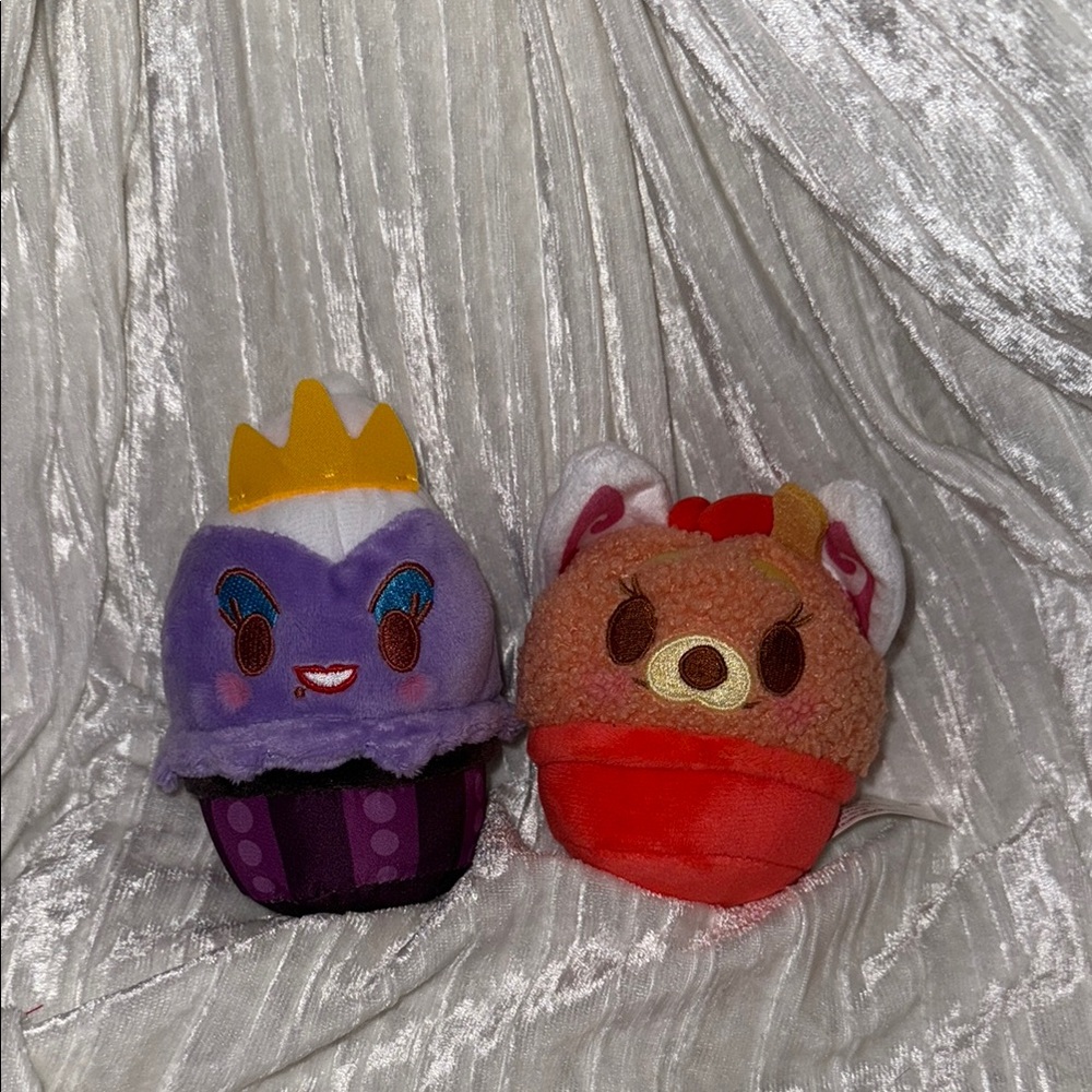Cute Cupcake Plush Toys - Purple and Red